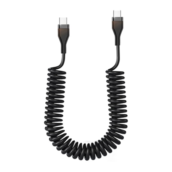 Laptop Spring Loaded USB C Cable 1.8M 120W Rapid Charging Double Type C Ends High Durability Anti Twist Design Universal