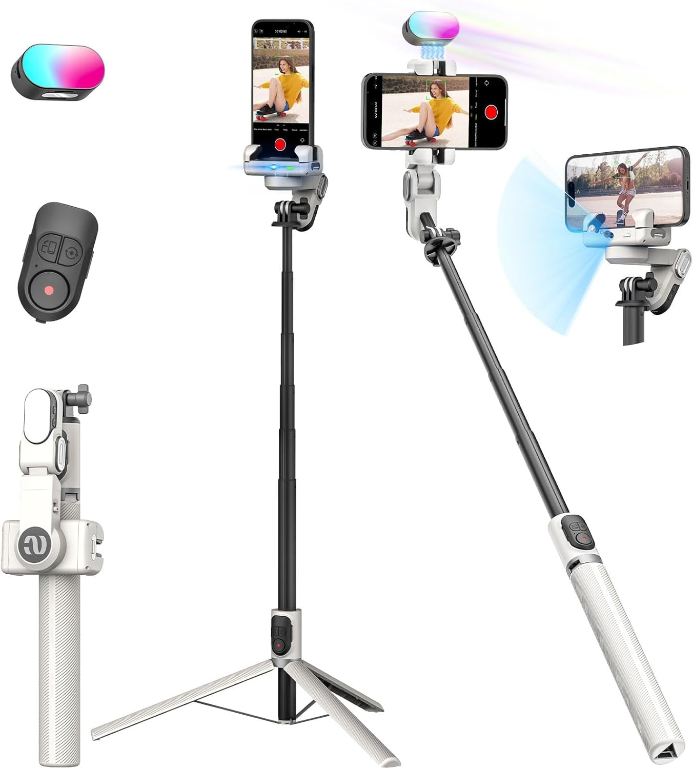 Smartphone Gimbal Stabilizer, Smart Face Tracking Tripod Without APP ...