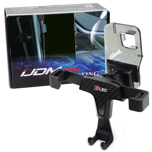 Smartphone Gravity Holder w/Exact Fit Clip-On Dash Mount For Tesla Model S and Model X (Won't Occupy Air Vent Opening)