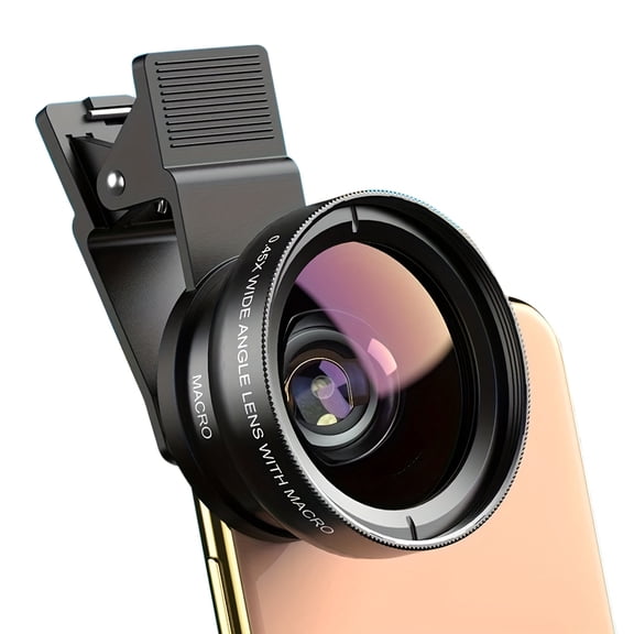Smartphone Lens Kit: 0.45x Wide Angle & 12.5x Macro Lens for iPhone Android, Travel Photography Gift, Durable Camera Accessories