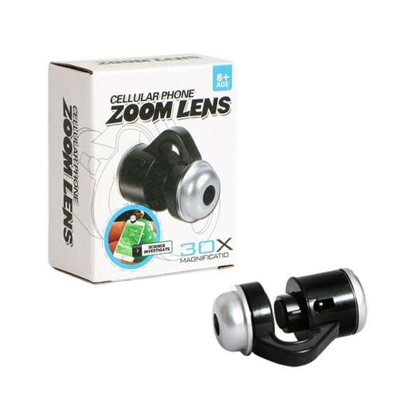 Smartphone Microscope 30X Magnification Zoom LED Light Cellphones Camera Lens