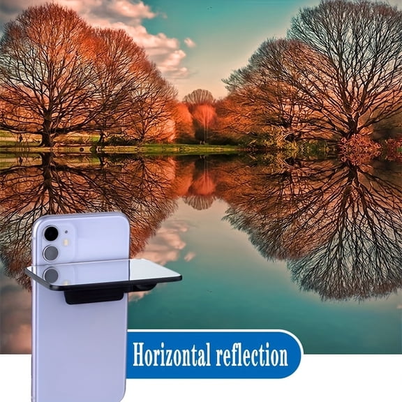 Smartphone Reflex Shooting Clip - Sky Lens Attachment for iPhone and Smartphones, Plastic Inverted Image Reflector for Travel Selfies and Videos