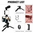 thumbnail image 1 of Smartphone Vlogging Kit With Tripod Phone Holder Mini Microphone LED Fill Light Starter For TikTok Live Stream Video YouTube, 1 of 8
