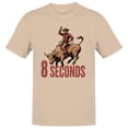 thumbnail image 1 of Smartprints 8 Seconds Bull Riding Men's T-Shirt Natural, Cotton, XL, 1 of 4