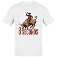 thumbnail image 1 of Smartprints 8 Seconds Bull Riding Men's T-Shirt White, Cotton, S, 1 of 4