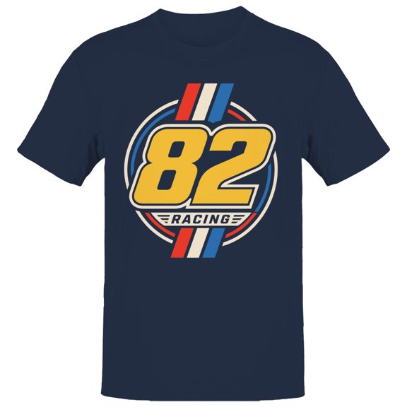 Smartprints 82 Racing Retro Motorsport Men's T-Shirt Navy, Cotton, L