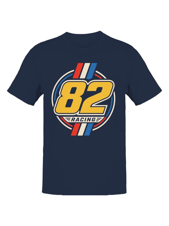 82 Racing Retro Motorsport Men's T-Shirt Navy, Cotton, M