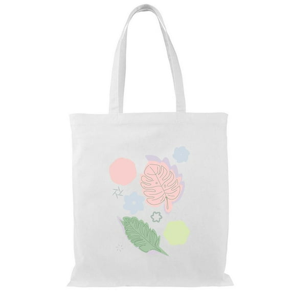 Smartprints Abstract Flower Style Tote Bag - Image by Shutterstock, One Size Cotton Canvas Tote Bag
