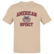 Smartprints American Spirit Patriotic Eagle Men's T-Shirt Natural, Cotton, 4XL