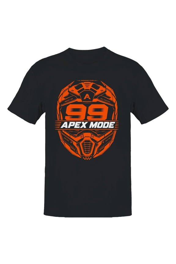 Apex Mode 99 Futuristic Helmet Men's T-Shirt Black, Cotton, L