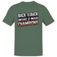 thumbnail image 1 of Smartprints Back to Back World War Champions USA Men's T-shirt, Military Green, S, 1 of 3