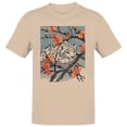 thumbnail image 1 of Smartprints Black Panther Plum Blossoms Men's T-Shirt Natural, Cotton, 3XL, 1 of 3