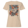 thumbnail image 1 of Smartprints Black Panther Plum Blossoms Rain Women's T-Shirt Natural, Cotton, 4XL, 1 of 3
