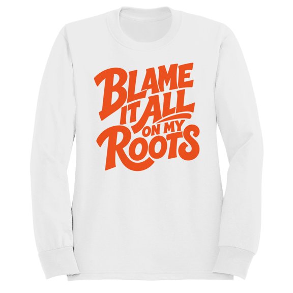 Smartprints Blame It All on My Roots Women's Sweatshirt White, Cotton, L