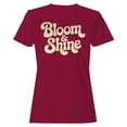 thumbnail image 1 of Smartprints Bloom & Shine Retro Women's T-Shirt Cardinal Red, Cotton, S, 1 of 4