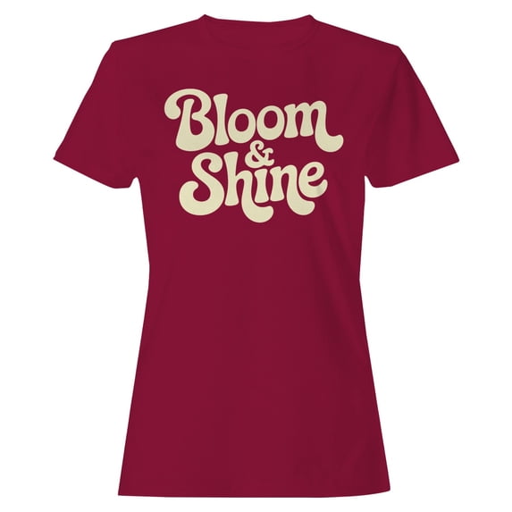 Smartprints Bloom & Shine Retro Women's T-Shirt Cardinal Red, Cotton, S