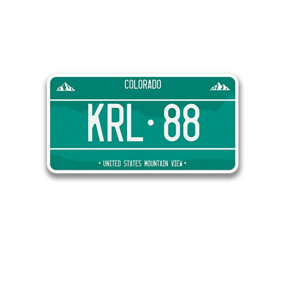 Smartprints Car Plates Colorado Sticker -Image by Shutterstock, Vinyl Sticker
