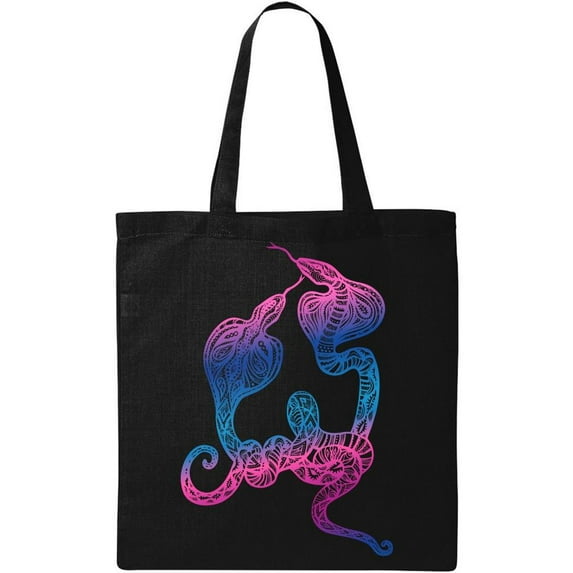 Smartprints Cobra Fight Tote Bag - Image by Shutterstock, One Size Cotton Canvas Tote Bag
