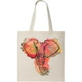 thumbnail image 1 of Smartprints Colorful Elephant (watercolor) Tote Bag - Image by Shutterstock, One Size Cotton Canvas Tote Bag, 1 of 4