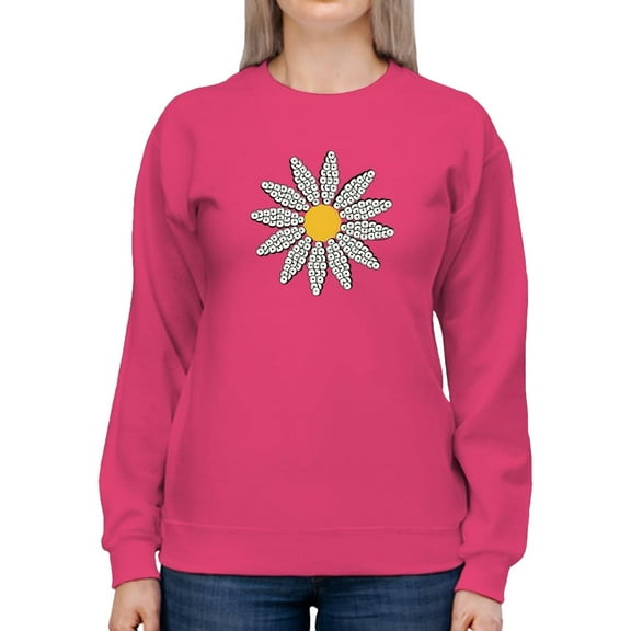 Smartprints Cute Daisy Flower Art Sweatshirt Women -Image by Shutterstock, Female 3X-Large