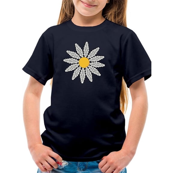 Smartprints Cute Daisy Flower Art T-Shirt Juniors -Image by Shutterstock, x-Large