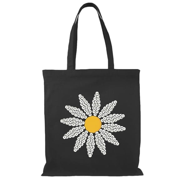 Smartprints Cute Daisy Flower Art Tote Bag - Image by Shutterstock, One Size Cotton Canvas Tote Bag