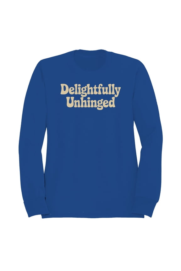 Delightfully Unhinged Retro Quote Women's Sweatshirt Royal, Cotton, S
