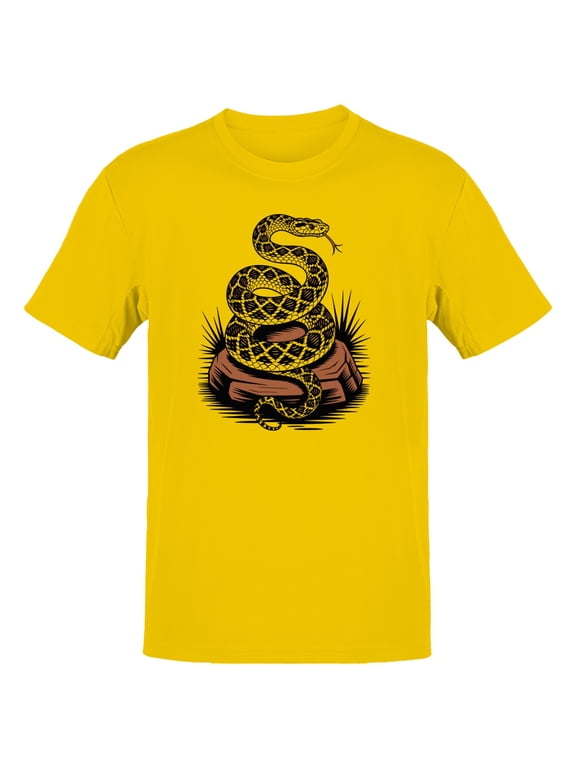 Don'T Tread on Me Rattlesnake Men's T-Shirt Daisy, Cotton, M