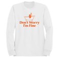 thumbnail image 1 of Smartprints Don't Worry I'm Fine Bathtub Humor Women's Sweatshirt White, Cotton, 2XL, 1 of 4