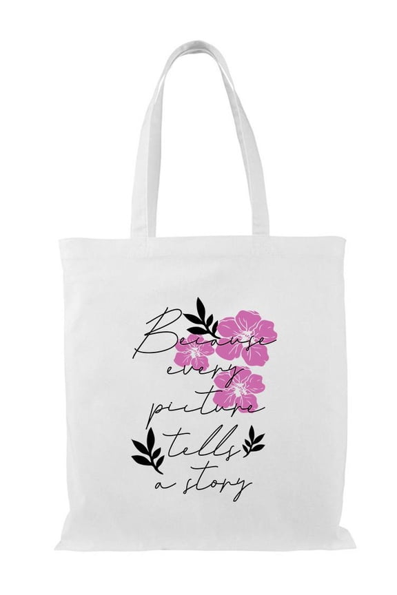 Every Picture Tells A Story Tote Bag - Image by Shutterstock, One Size Cotton Canvas Tote Bag