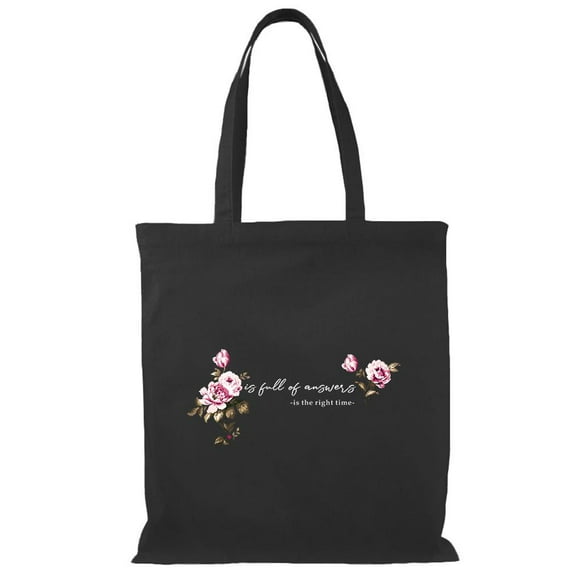 Smartprints Fllowers Full Of Answers Tote Bag - Image by Shutterstock, One Size Cotton Canvas Tote Bag
