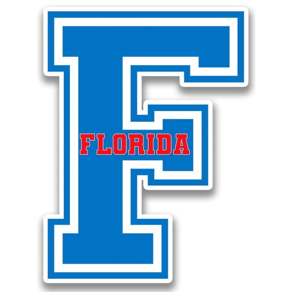 Smartprints Florida Letter F Sticker -Image by Shutterstock, Vinyl Sticker