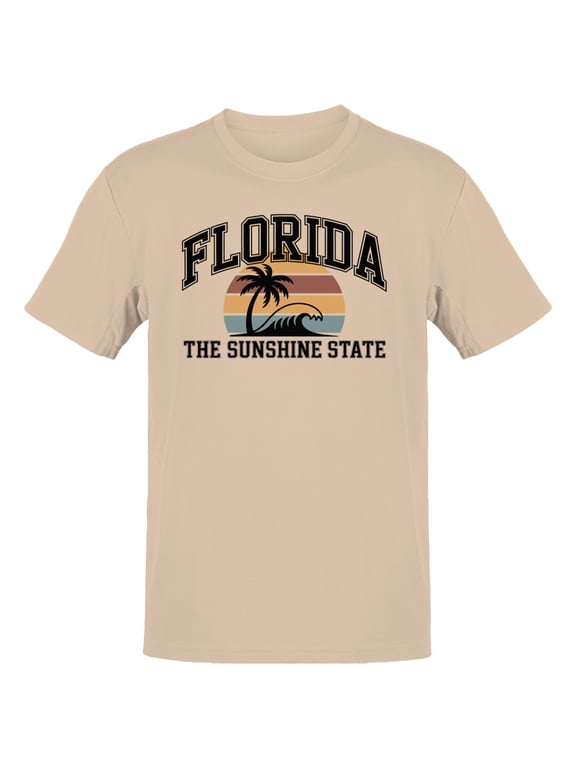 Florida Sunshine State Men's T-Shirt Natural, Cotton, L