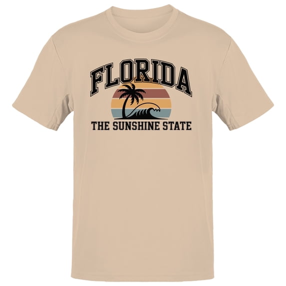 Smartprints Florida Sunshine State Men's T-Shirt Natural, Cotton, M