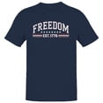 thumbnail image 1 of Smartprints Freedom EST. 1776 Patriotic Men's T-shirt, Navy, S, 1 of 3