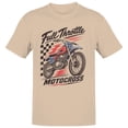 thumbnail image 1 of Smartprints Full Throttle Motocross Racing Men's T-Shirt Natural, Cotton, S, 1 of 4
