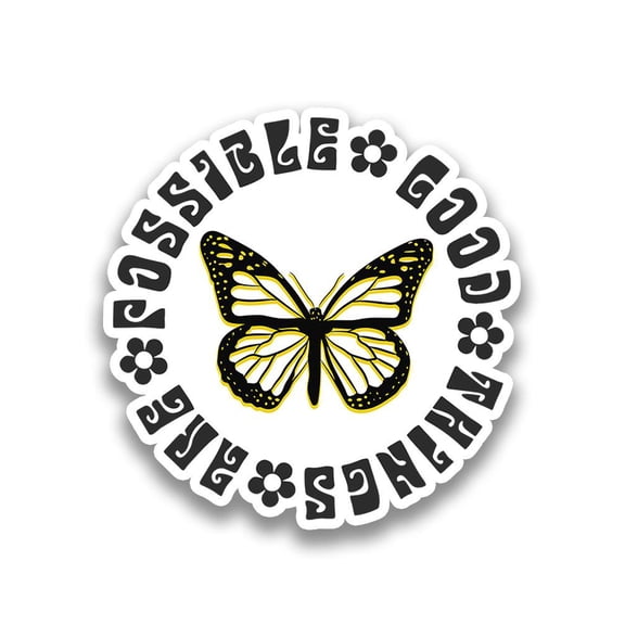 Smartprints Good Things Possible Retro Sticker -Image by Shutterstock, Vinyl Sticker