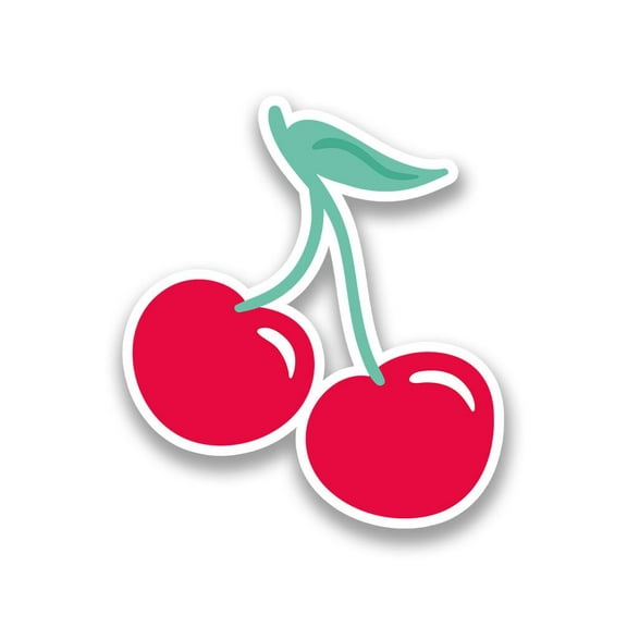 Smartprints Graphic Vinyl Sticker - Cherries Art - Regular Fit 100% Cotton