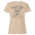 thumbnail image 1 of Smartprints Grumpy Cat Coffee - Happy Monday Women's T-Shirt Natural, Cotton, S, 1 of 4