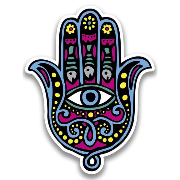 Smartprints Hamsa Hand Pop Art Sticker -Image by Shutterstock, Vinyl Sticker