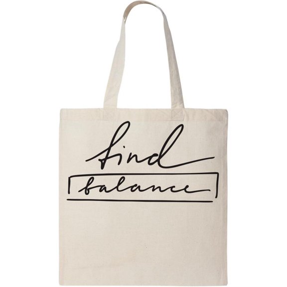 Smartprints Hand Find Balance Tote Bag - Image by Shutterstock, One Size Cotton Canvas Tote Bag