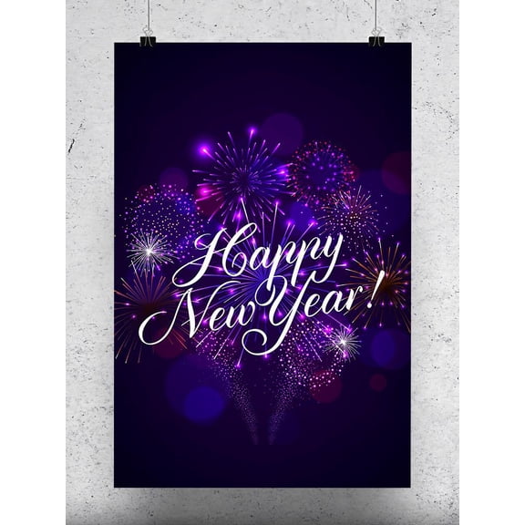 Smartprints Happy New Year Quote 18” x 24” Poster