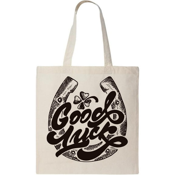 Smartprints Horseshoe Good Luck Tote Bag - Image by Shutterstock, One Size Cotton Canvas Tote Bag