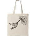 thumbnail image 1 of Smartprints Hummingbirds And Flower Tote Bag - Image by Shutterstock, One Size Cotton Canvas Tote Bag, 1 of 4