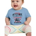 thumbnail image 1 of Smartprints Infants Graphic Bodysuit - I Got My Attitude - Regular Fit 100% Cotton, 1 of 4