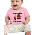 thumbnail image 1 of Smartprints Infants Graphic Tee - Chillin' With My Pops - Regular Fit 100% Cotton, 1 of 4