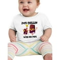 thumbnail image 1 of Smartprints Infants Graphic Tee - Chillin' With My Pops - Regular Fit 100% Cotton, 1 of 4
