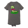 thumbnail image 1 of Smartprints Infants Graphic Tee - Green Caterpillar On Leaf - Regular Fit 100% Cotton, 1 of 4