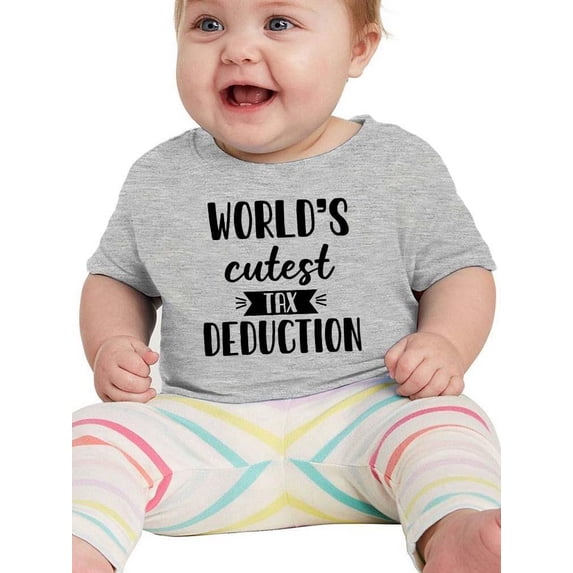 Smartprints Infants Graphic Tee - World's Cutest Tax Deduction - Regular Fit 100% Cotton