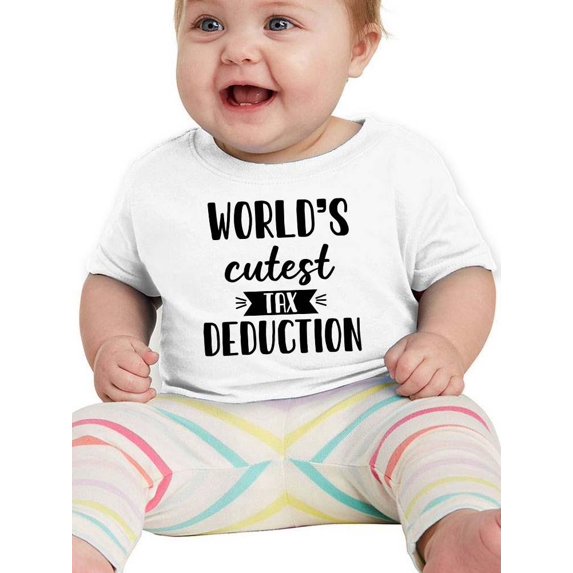 Smartprints Infants Graphic Tee - World's Cutest Tax Deduction - Regular Fit 100% Cotton